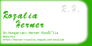 rozalia herner business card